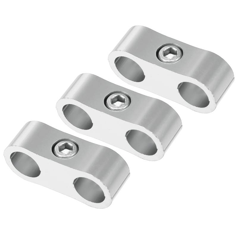 X AUTOHAUX 3 Stück Auto AN4 Schlauch Separator Klemme Kraftstoffleitung Stecker Silberton von X AUTOHAUX