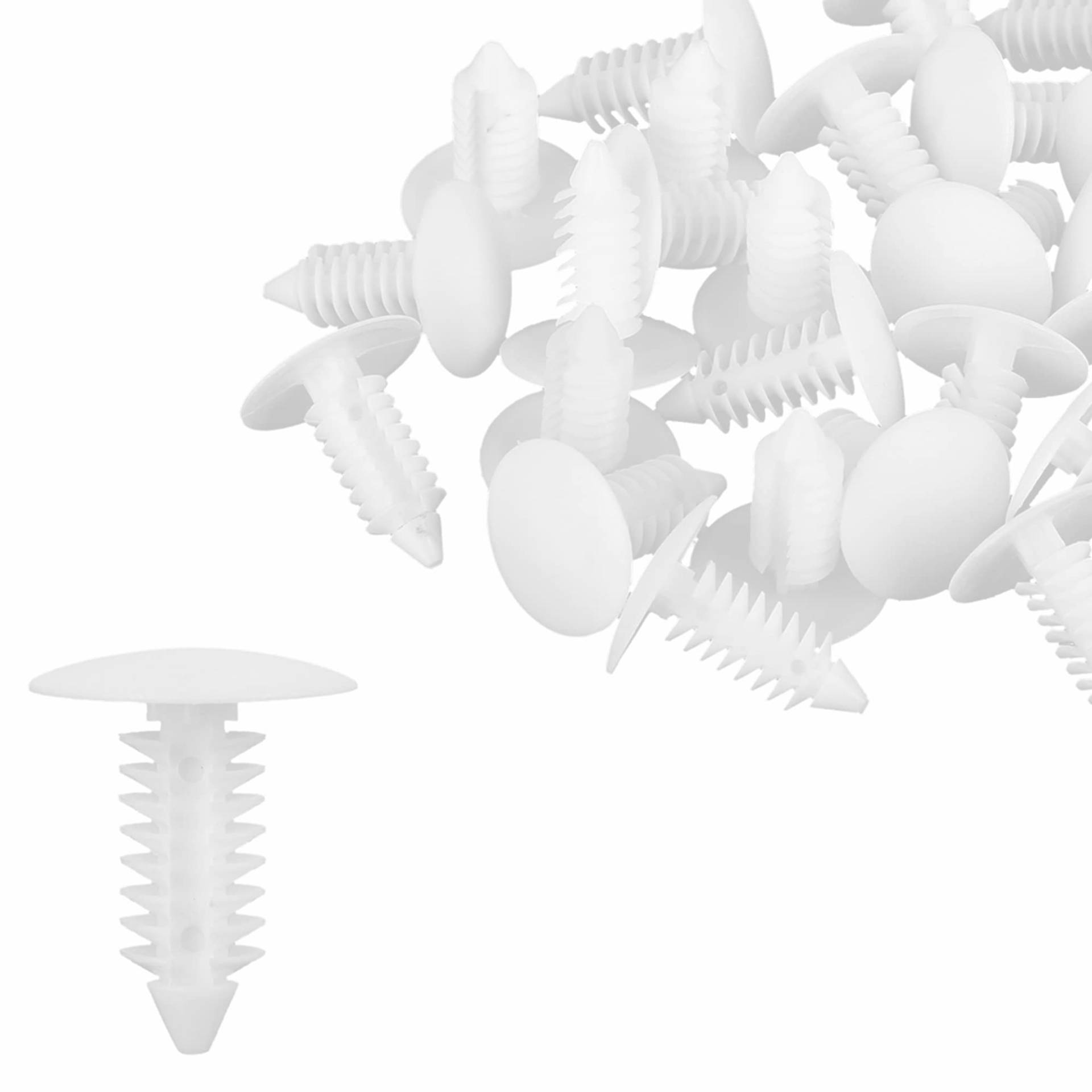 X AUTOHAUX 30 Stücke Kunststoffbolzen Nieten Formclips 8 mm Für Auto Weiß von X AUTOHAUX