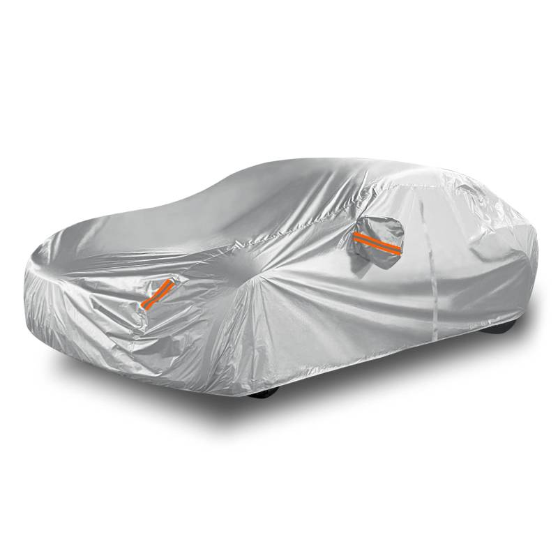 X AUTOHAUX 4,8 m Vollgarage Autoabdeckung Wasserdicht Staubdicht Sonnenschutz Hitzeschutz 190T von X AUTOHAUX