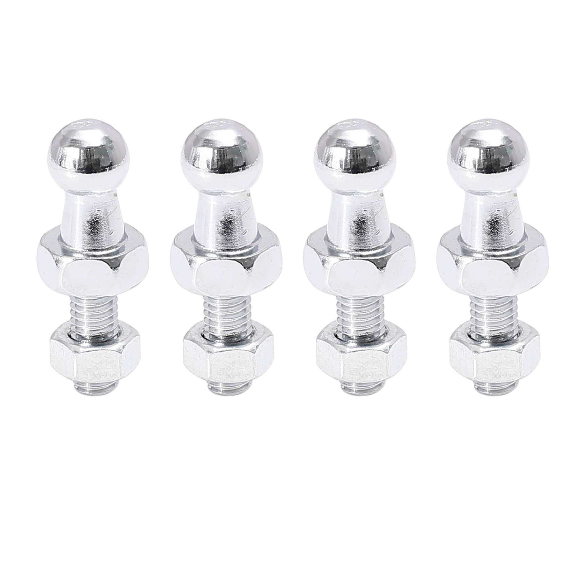 X AUTOHAUX 4 Satz 10 mm M6 x 15 mm Kugelbolzen für Auto-Gasdruckfedern, silber Gasdruckdämpfer von X AUTOHAUX