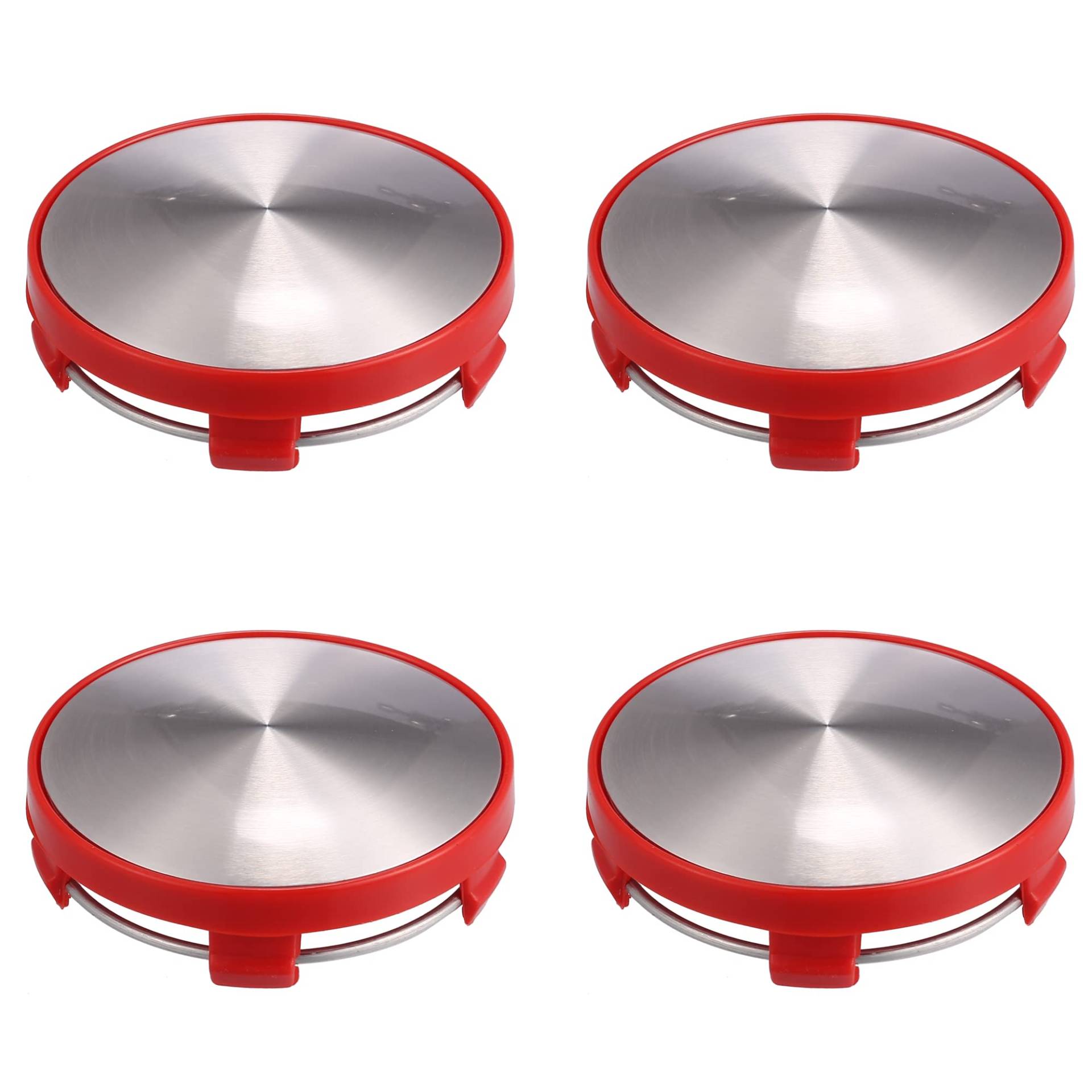 X AUTOHAUX 4 Stück Auto Rad Reifen Mitte Nabenkappen Basis Rot Silber Ton 60mm Durchm. X AUTOHAUX 4 Stück Auto Rad Reifen Mitte Nabenkappen Basis Rot Silber Ton 60mm Durchm. von X AUTOHAUX