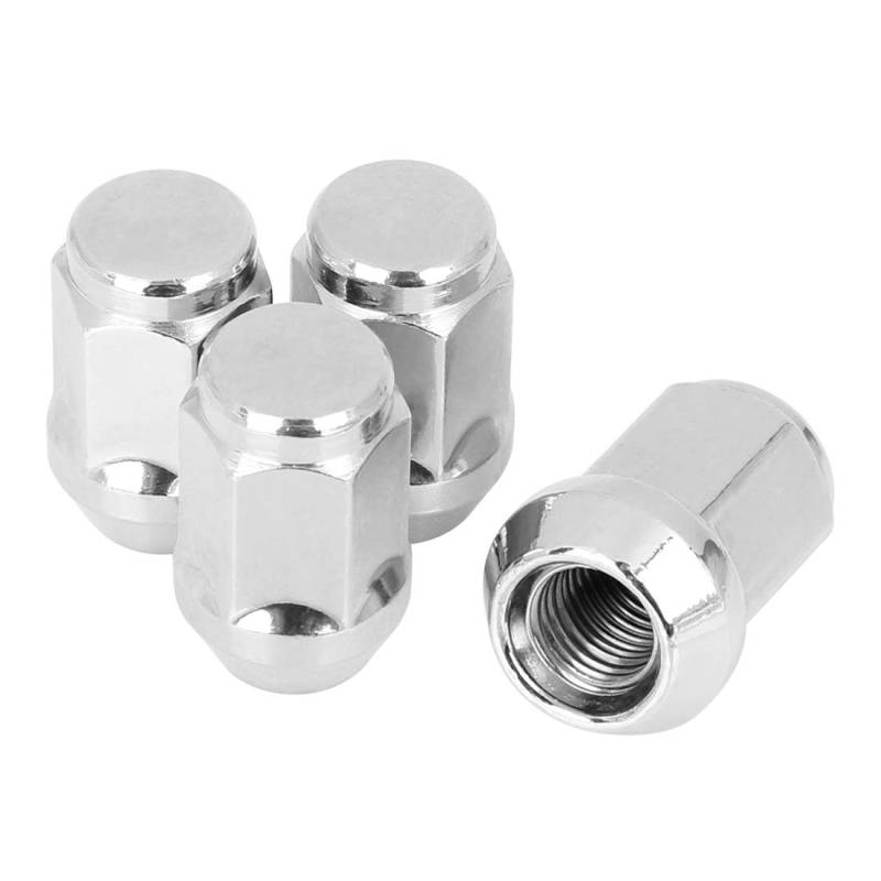 X AUTOHAUX 4 Stück Chrom Radmuttern Konus Sitzwerkzeug M12x1.5 für Auto von X AUTOHAUX