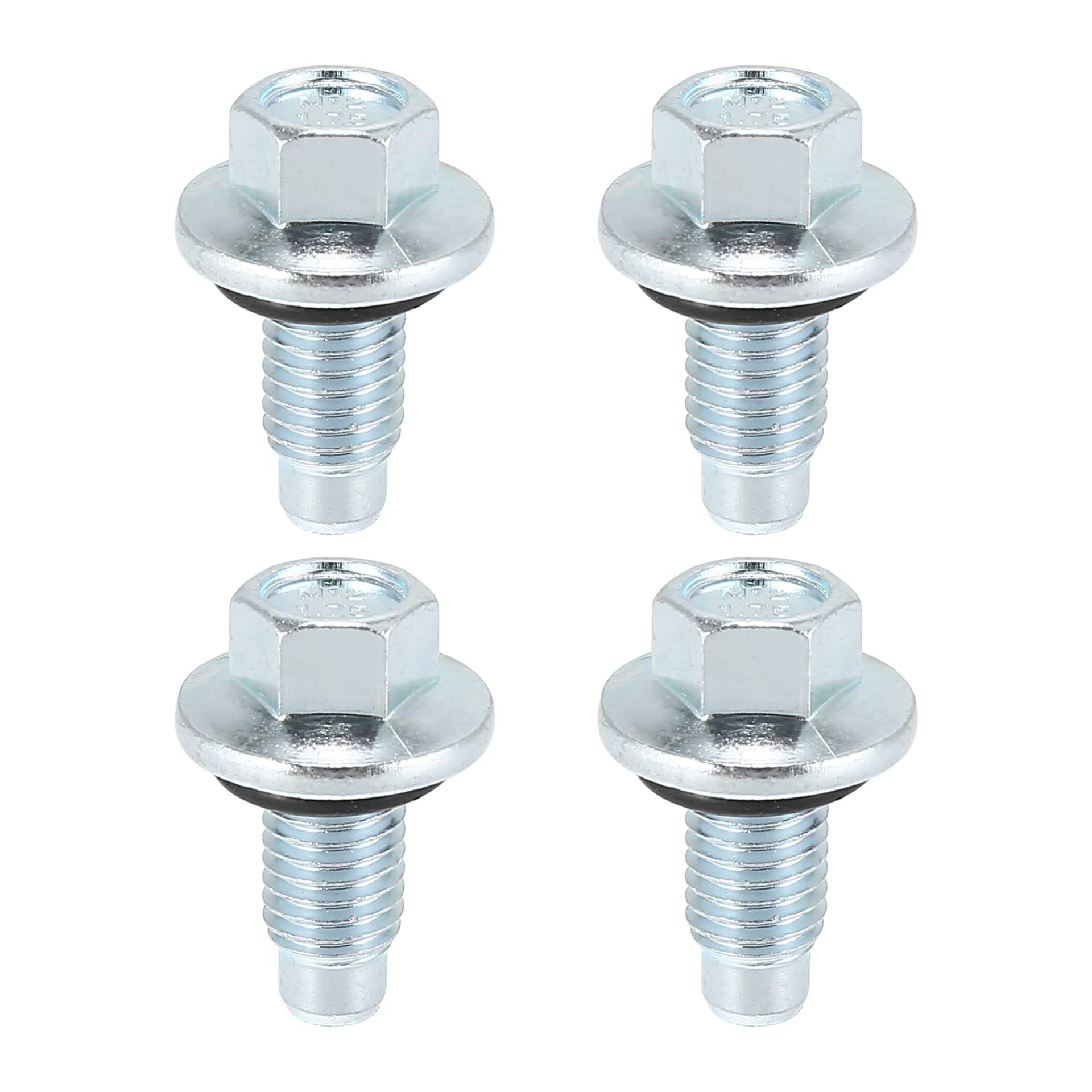 X AUTOHAUX 4 Stück M12 x 1,75 Stahl Motorölablassschraube mit Dichtungsring für Buick, silberfarben X AUTOHAUX 4 Stück M12 x 1,75 Stahl Motorölablassschraube mit Dichtungsring für Buick, silberfarben von X AUTOHAUX