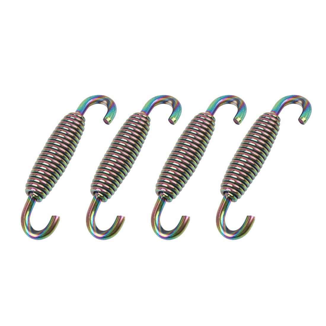 X AUTOHAUX 4Stk.59mm Motorrad Auspuff Federn Edelstahl Schalldämpfer Auspuffrohr Feder Haken Auspuff-Federspanner für Motorrad Roller ATV Bunt X AUTOHAUX 4Stk.59mm Motorrad Auspuff Federn Edelstahl Schalldämpfer Auspuffrohr Feder Haken Auspuff-Federspanner für Motorrad Roller ATV Bunt von X AUTOHAUX