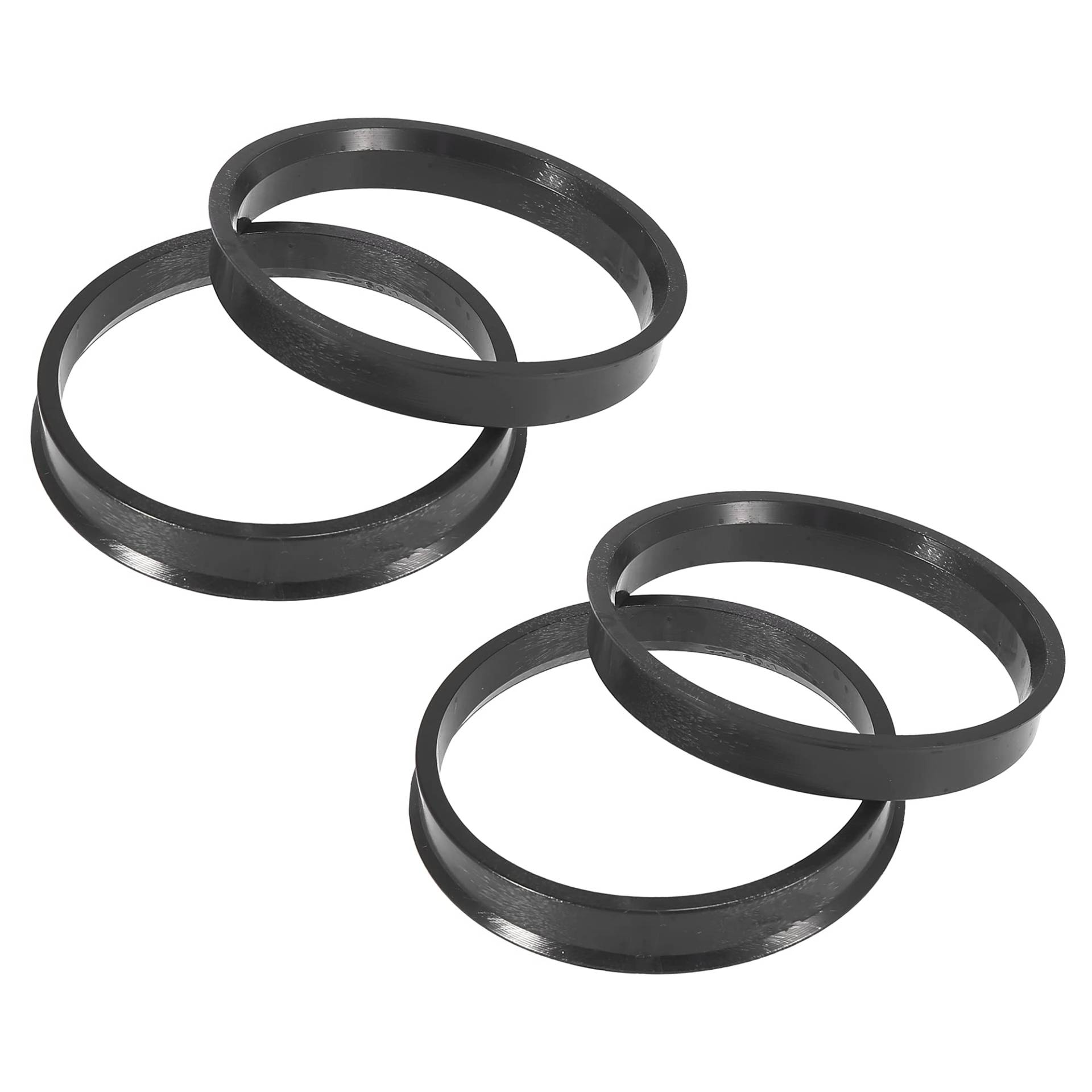 X AUTOHAUX 4 Stücke Zentrierringe Kunststoff Zentrierring Universal Distanzringe für 60.1 bis 66.1mm Schwarz von X AUTOHAUX