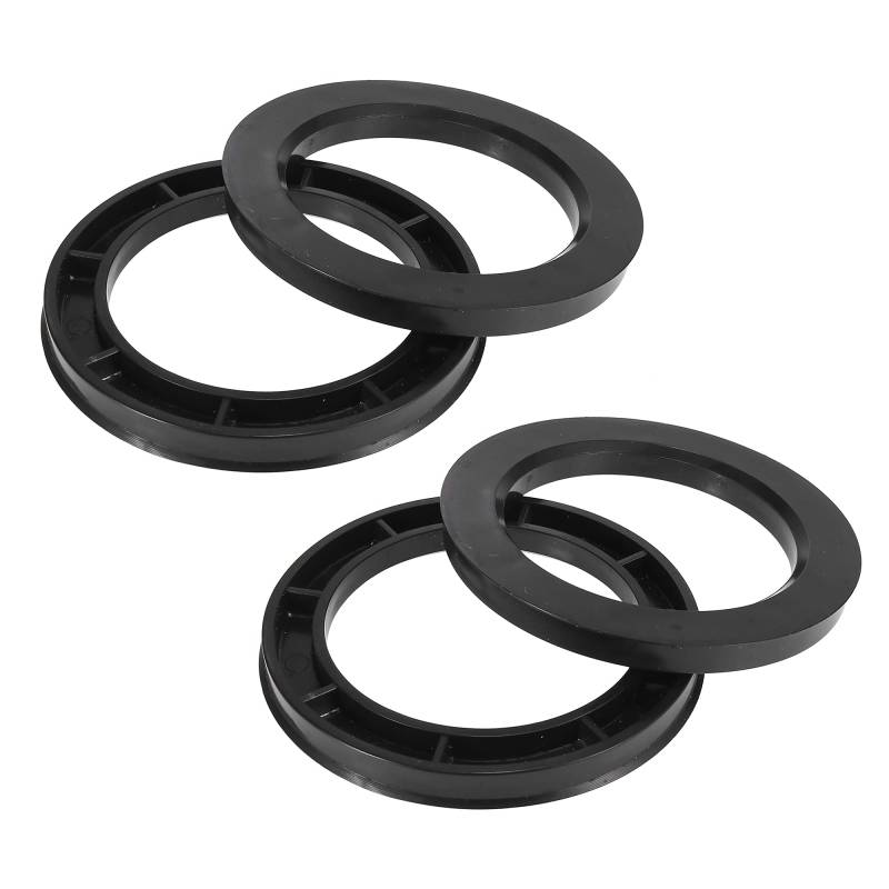 X AUTOHAUX 4 Stücke Kunststoff Zentrierringe Distanzringe für Universal 77.8-108mm Schwarz von X AUTOHAUX