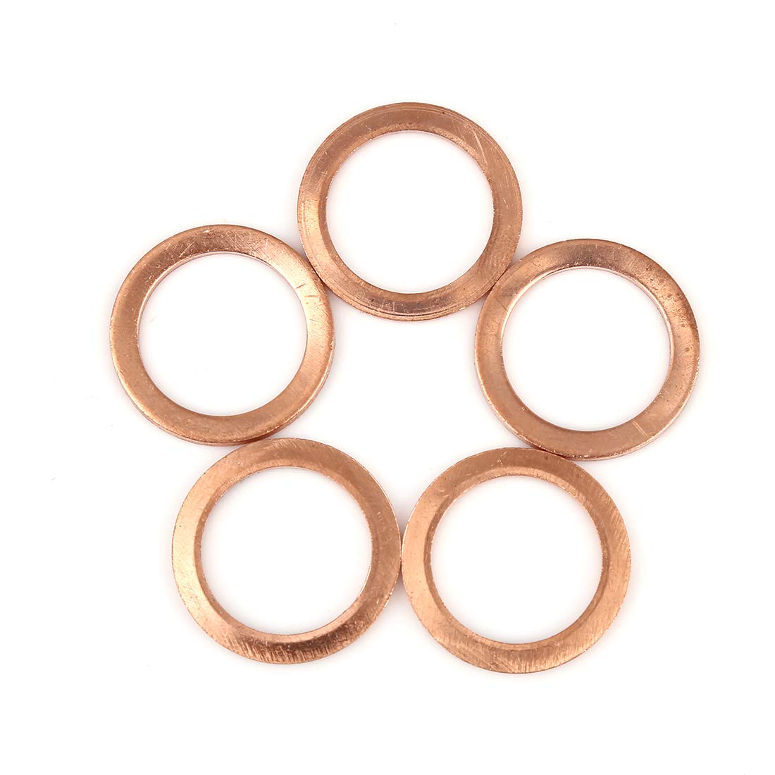 X AUTOHAUX 5Stk. Auto Kupfer Flache Unterlegscheibe Dichtungsring 18 x 25 x 1,5mm X AUTOHAUX 5Stk. Auto Kupfer Flache Unterlegscheibe Dichtungsring 18 x 25 x 1,5mm von X AUTOHAUX