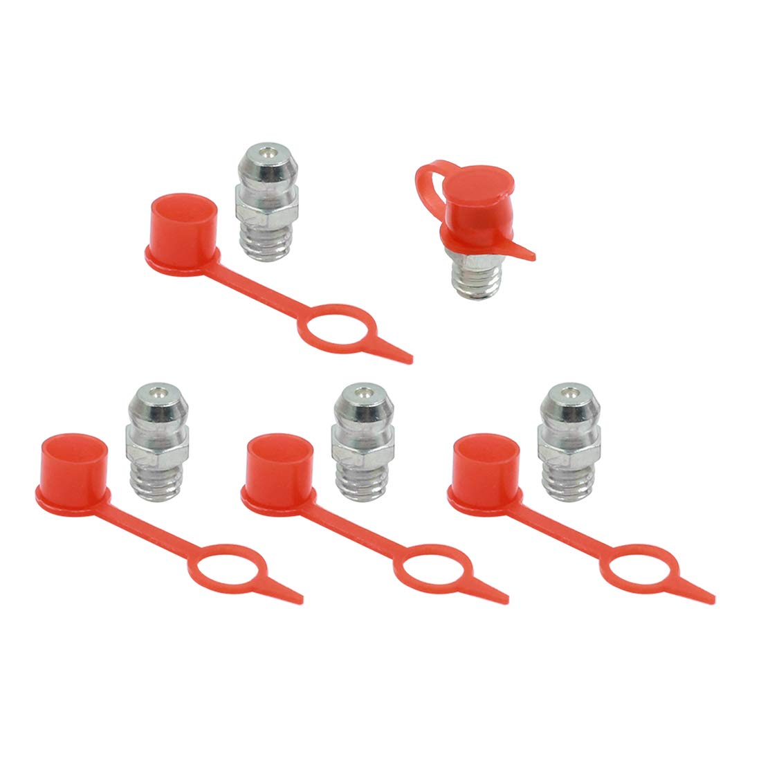 X AUTOHAUX 5 Satz Gerade Schmiernippel Verschraubungen mit Staubkappe für Auto M6 X AUTOHAUX 5 Satz Gerade Schmiernippel Verschraubungen mit Staubkappe für Auto M6 von X AUTOHAUX