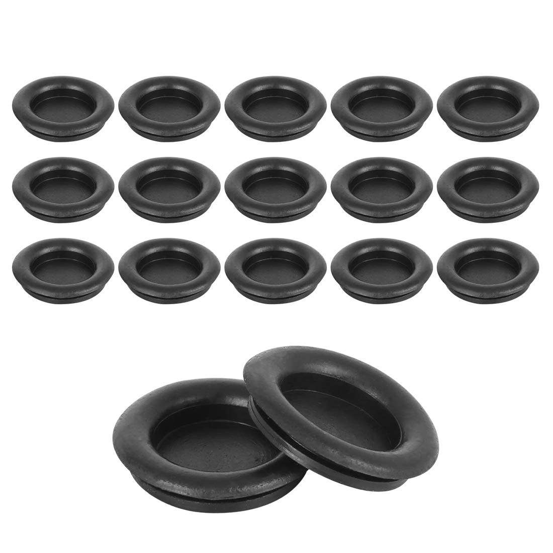 X AUTOHAUX 60 stücke 18mm Einseitige Gummitülle Auto Elektrische Kabelschutz Dichtung Schwarz X AUTOHAUX 60 stücke 18mm Einseitige Gummitülle Auto Elektrische Kabelschutz Dichtung Schwarz von X AUTOHAUX