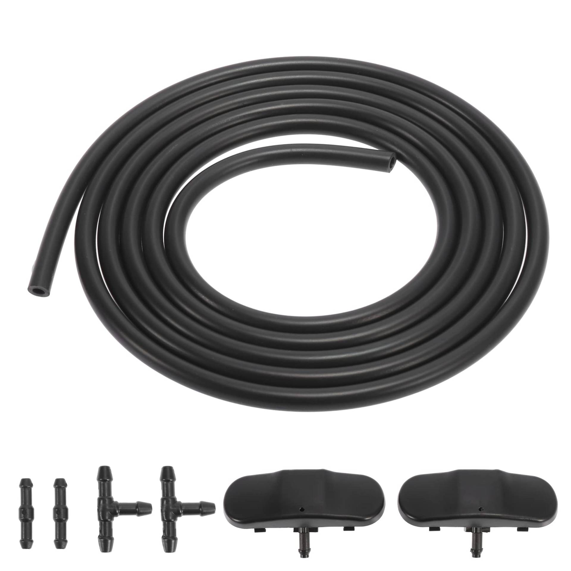 X AUTOHAUX Düse Waschdüsen Scheibenwaschanlage Kit Windschutzscheiben Schlauch mit 4 Stück Schlauchverbinder 5M0955985C X AUTOHAUX Düse Waschdüsen Scheibenwaschanlage Kit Windschutzscheiben Schlauch mit 4 Stück Schlauchverbinder 5M0955985C von X AUTOHAUX