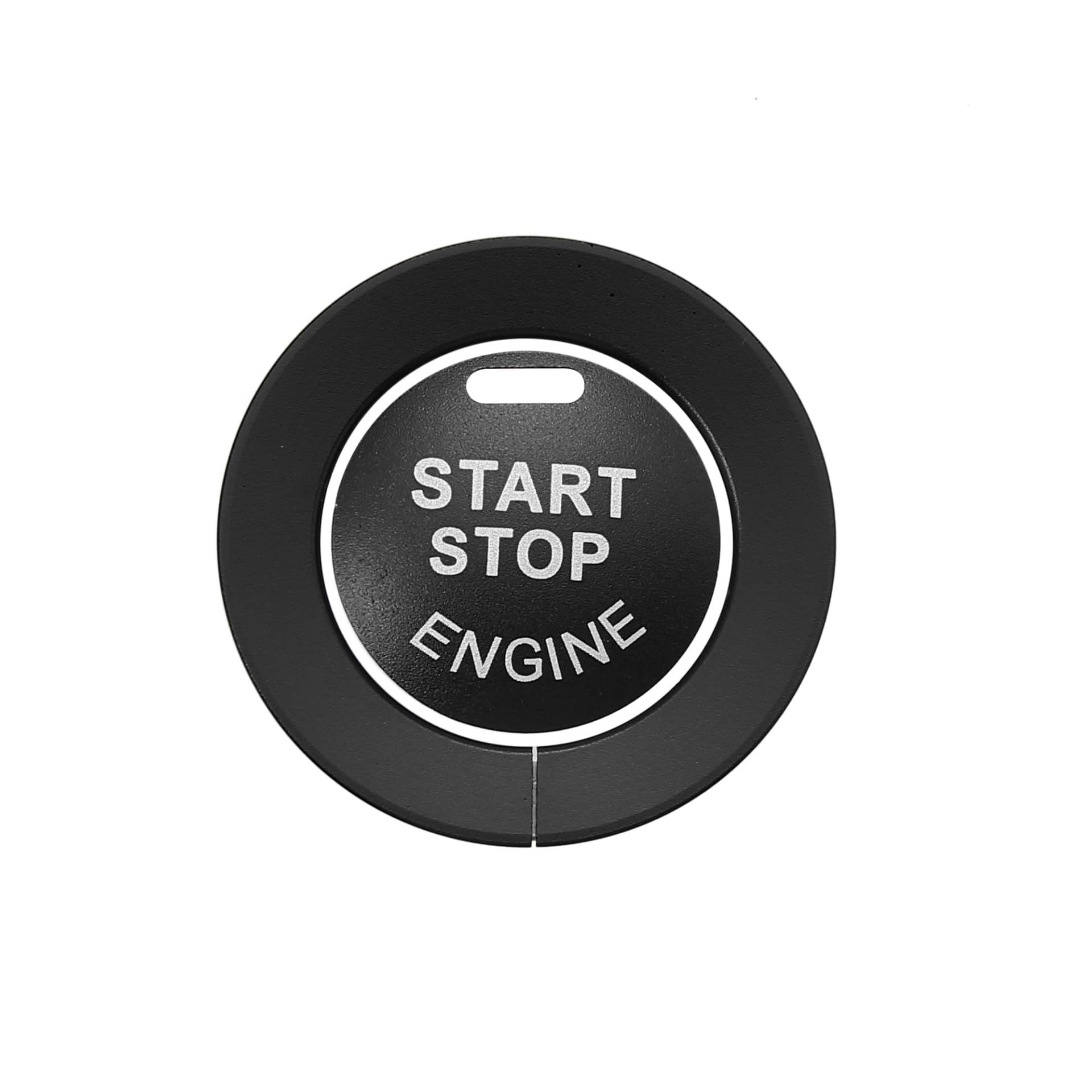 X AUTOHAUX Auto Drucktaster (Ein/Aus) für Motor Start/Stop Abdeckung Ring Aufkleber Schwarz von X AUTOHAUX