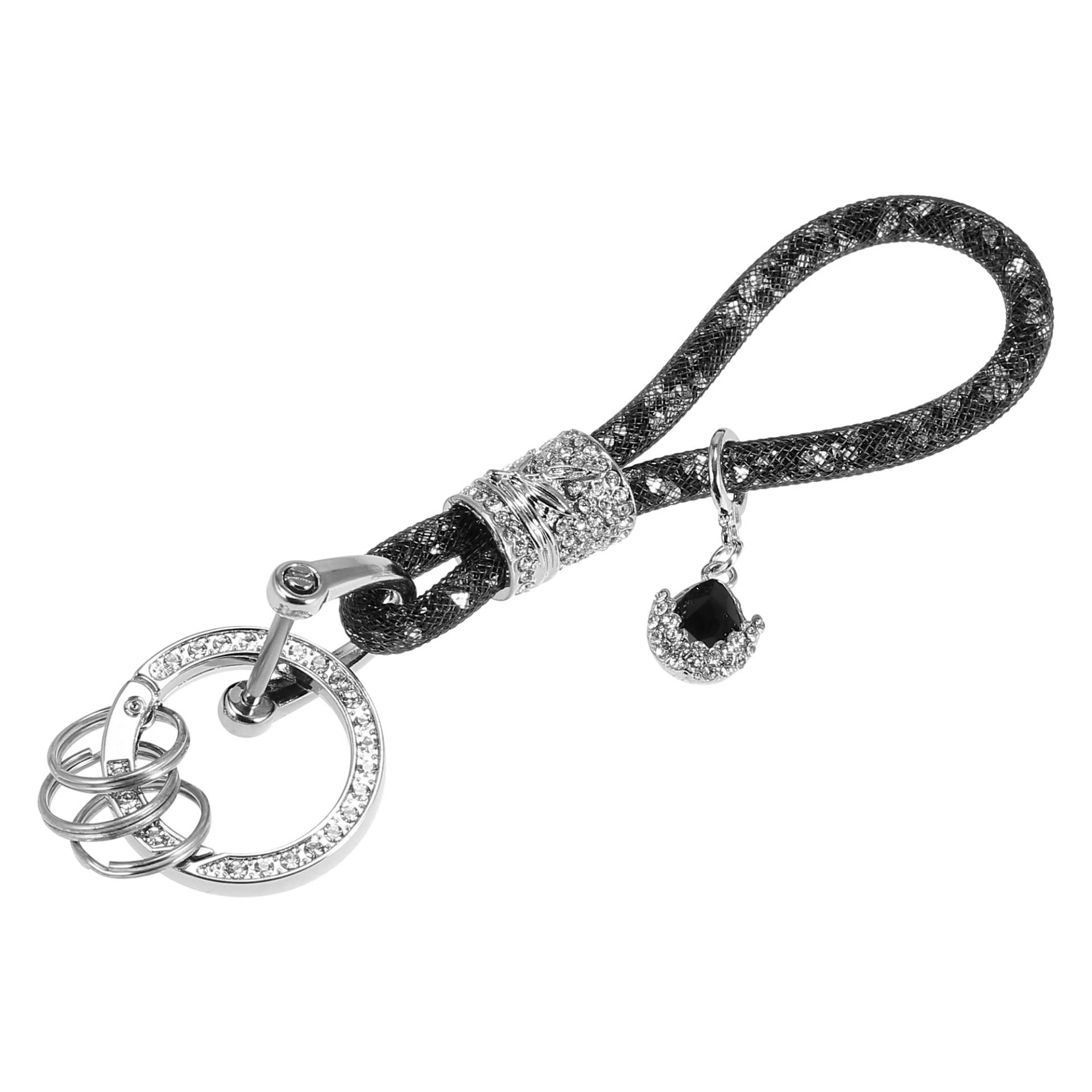 X AUTOHAUX Auto Faux Kristall Schlüsselanhänger Ring Schlüssel mit Bling Strass Schwarz X AUTOHAUX Auto Faux Kristall Schlüsselanhänger Ring Schlüssel mit Bling Strass Schwarz von X AUTOHAUX