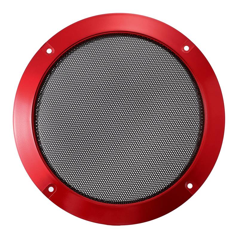 X AUTOHAUX Auto Metall Audio Lautsprecher Grill Abdeckung Netz Tieftöner Grille rot 6,5 Zoll von X AUTOHAUX