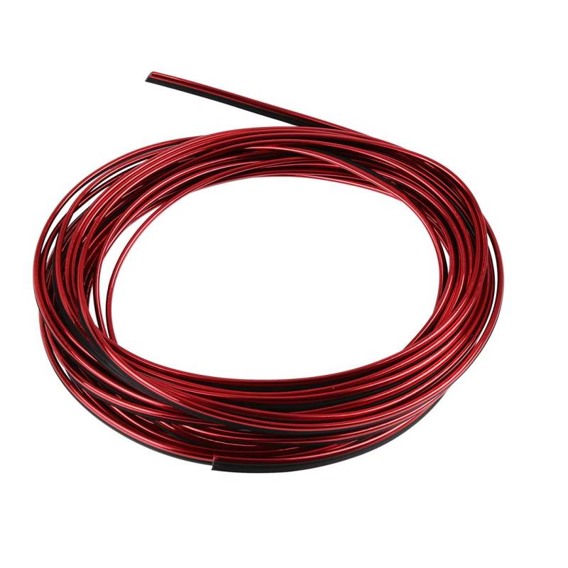 X AUTOHAUX Auto Zierleiste DIY Innenraum Dekoration 8M Car Trim Interior Strips Auto Dekorative Streifen Line Chromrot von X AUTOHAUX