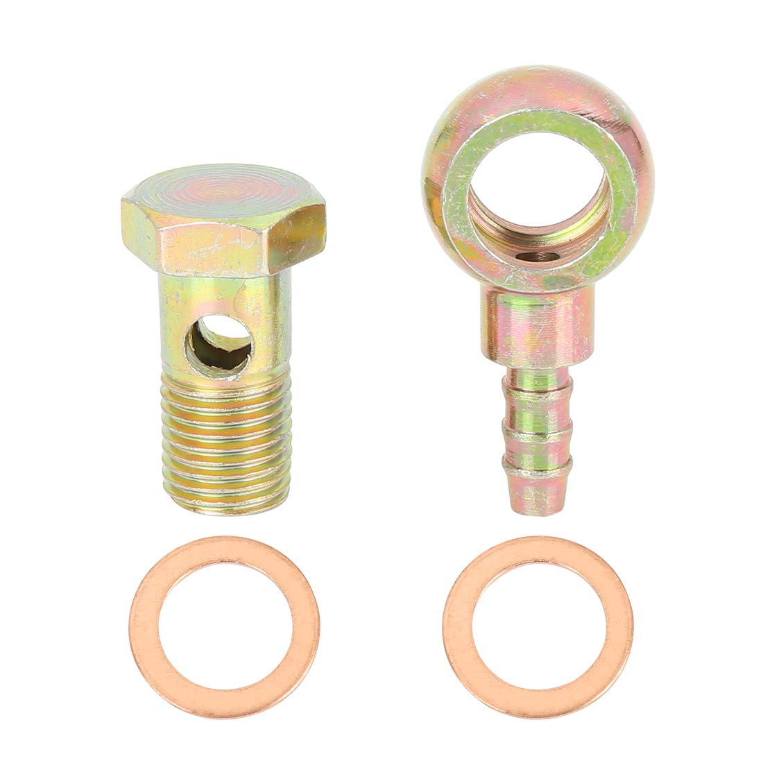 X AUTOHAUX Hohlschraube Unterlegscheibe Kit Metall mit 14mm Durchm. für Motorradauto X AUTOHAUX Hohlschraube Unterlegscheibe Kit Metall mit 14mm Durchm. für Motorradauto von X AUTOHAUX