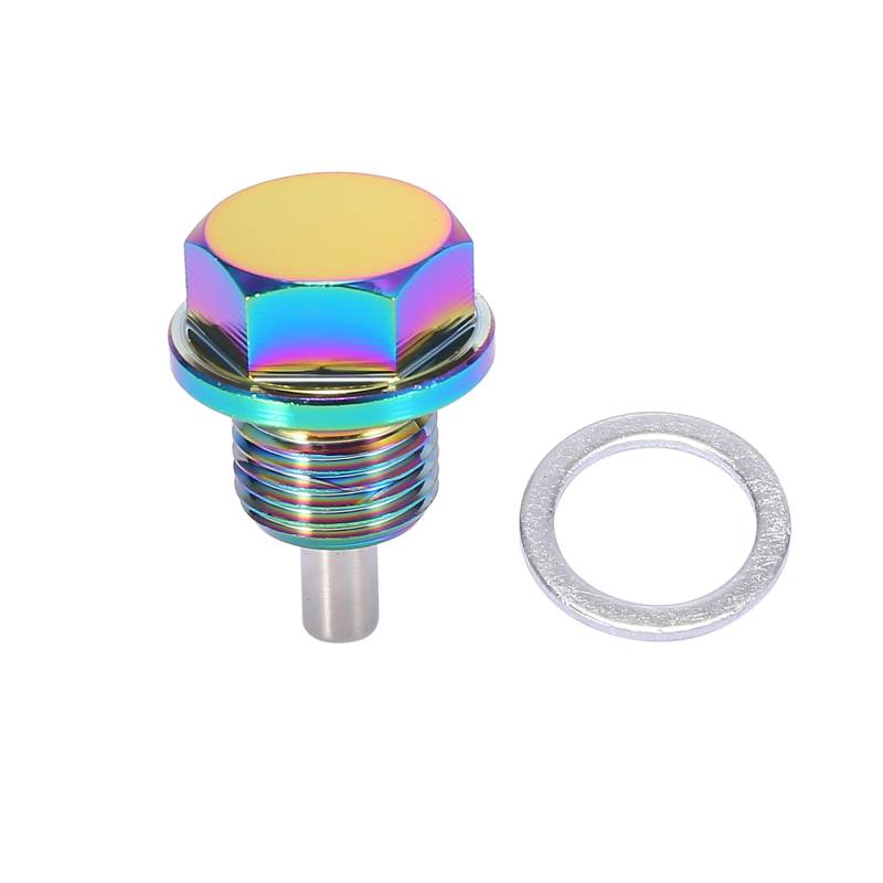 X AUTOHAUX M16x1,5 Mehrfarbige magnetische Ölablassschraube Sumpfwanne Ablassmutter Bolzenschraube mit Dichtungen für Universalauto 1 Satz von X AUTOHAUX