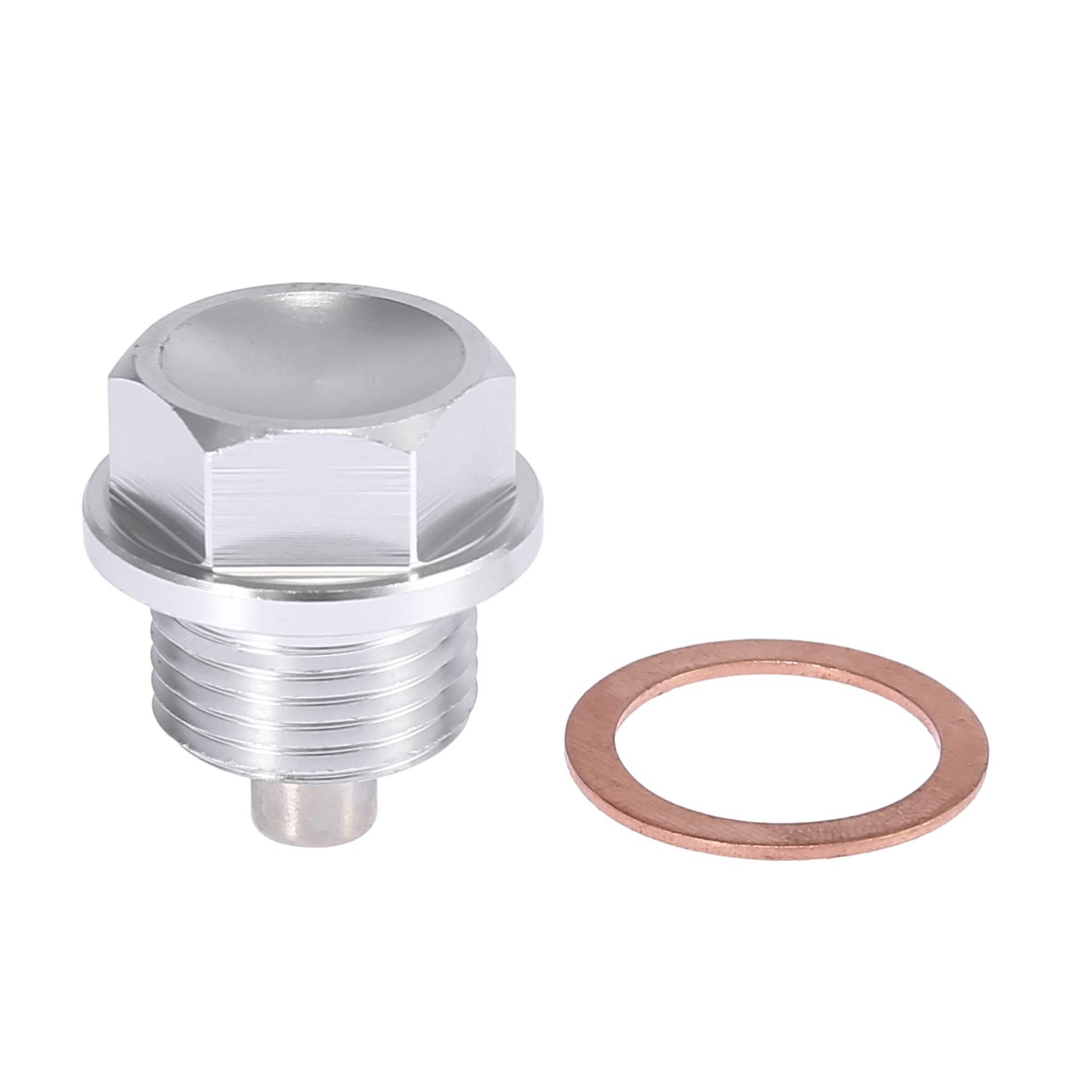 X AUTOHAUX Ölablassschraube mit Dichtring Magnet M18*1.5 Aluminiumlegierung Motorölwanne Ablassschraube Silber X AUTOHAUX Ölablassschraube mit Dichtring Magnet M18*1.5 Aluminiumlegierung Motorölwanne Ablassschraube Silber von X AUTOHAUX