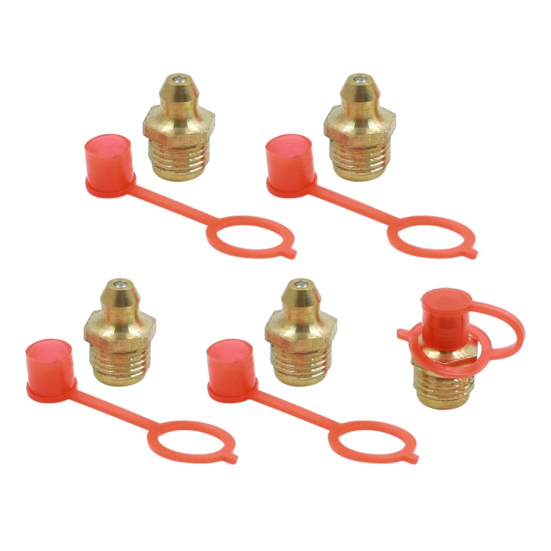X AUTOHAUX 5 Satz Messing gerade Schmiernippel Verschraubungen mit Staubkappe für Auto M10 X AUTOHAUX 5 Satz Messing gerade Schmiernippel Verschraubungen mit Staubkappe für Auto M10 von X AUTOHAUX
