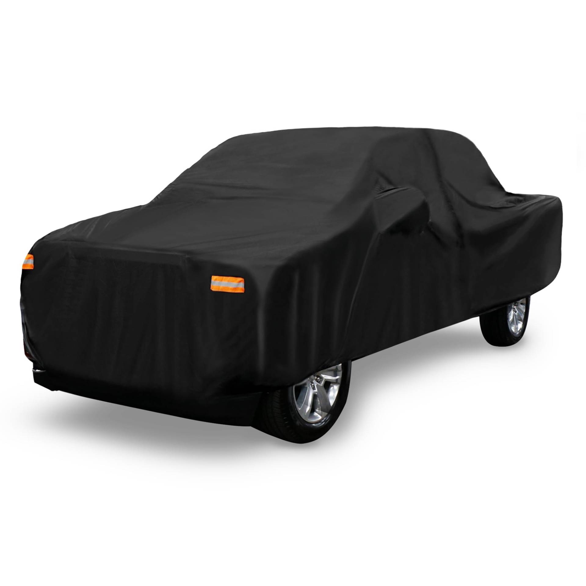 X AUTOHAUX Pickup-Truck-Abdeckung für Ford F150 Crew Cab 1,8 m Bett Pickup 4-Türer 2004–2021 Outdoor Wasserdicht Sonne Regen Staub Wind Schnee Schutz 190T PU mit Fahrertür Reißverschluss Schwarz von X AUTOHAUX