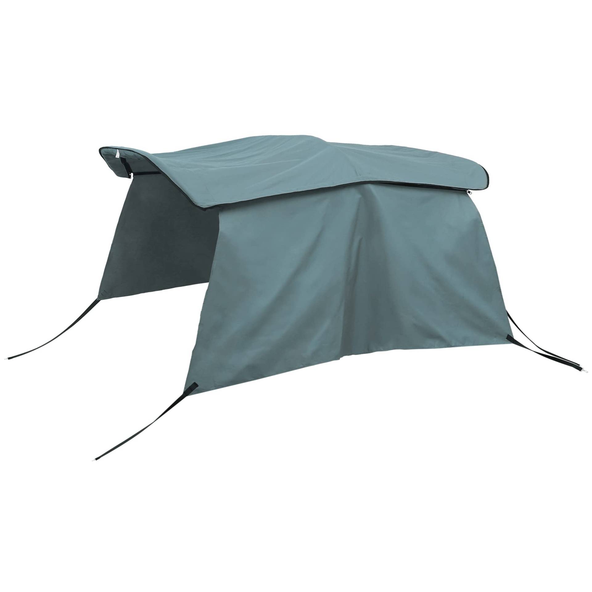 X AUTOHAUX Polyester Bimini Top Canvas Bezug 600D Grau Grau 3 Bogen 6' L x 46" H x 54"-60" B von X AUTOHAUX