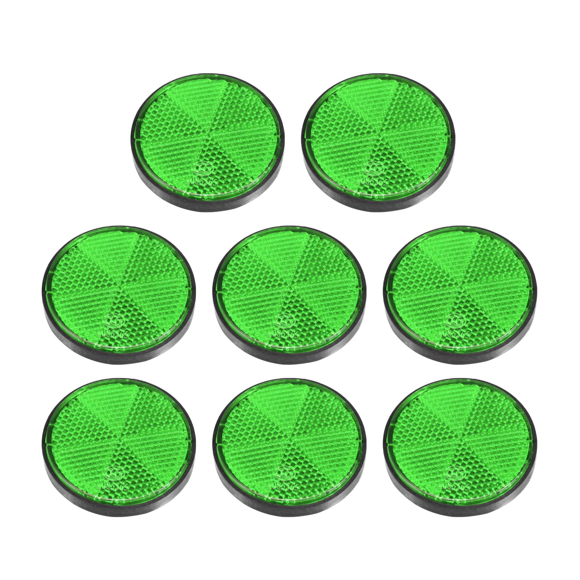 X AUTOHAUX Reflektoren, rund, zum Anschrauben, Speichen, reflektierend, Grün, 8 Stück von X AUTOHAUX