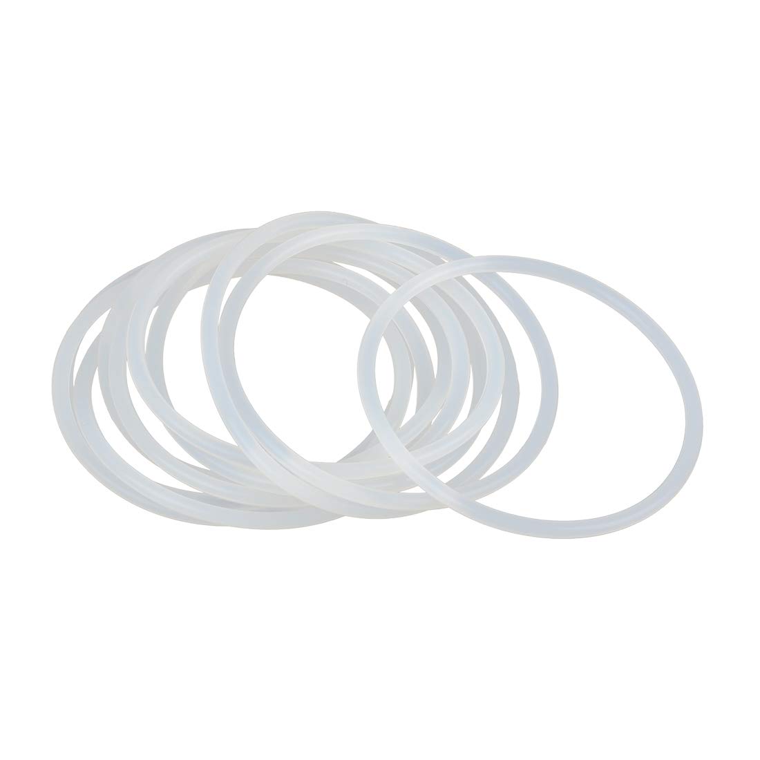 sourcing map 10 Stk. Silikon O-Ringe, 68mm OD 61.8mm ID 3.1mm Breite VMQ Dichtung für Kompressor Ventile Rohr Reparatur, Weiß von X AUTOHAUX