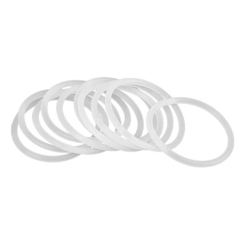 sourcing map 10Stk. Silikon O-Ringe, 46mm OD 39.8mm ID 3.1mm Breite VMQ Dichtung für Kompressor Ventile Rohr Reparatur, Weiß von X AUTOHAUX