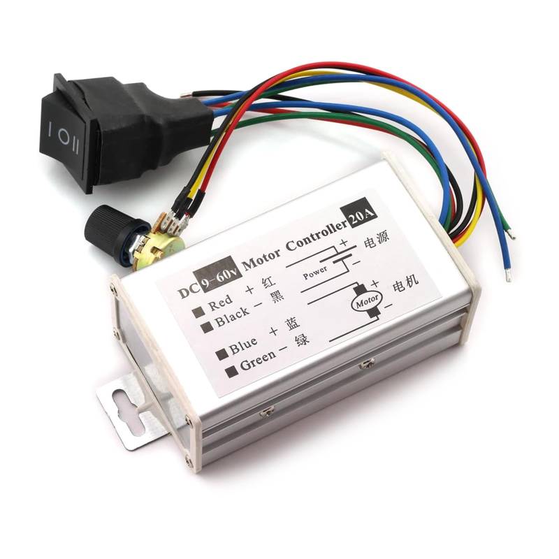 DC9V-60V 20A DCMotor Drehzahlregler HighPower Motor Dimmer 1200W PWM Geschwindigkeitsregler Monitore Dimmer Regler von X-Institute