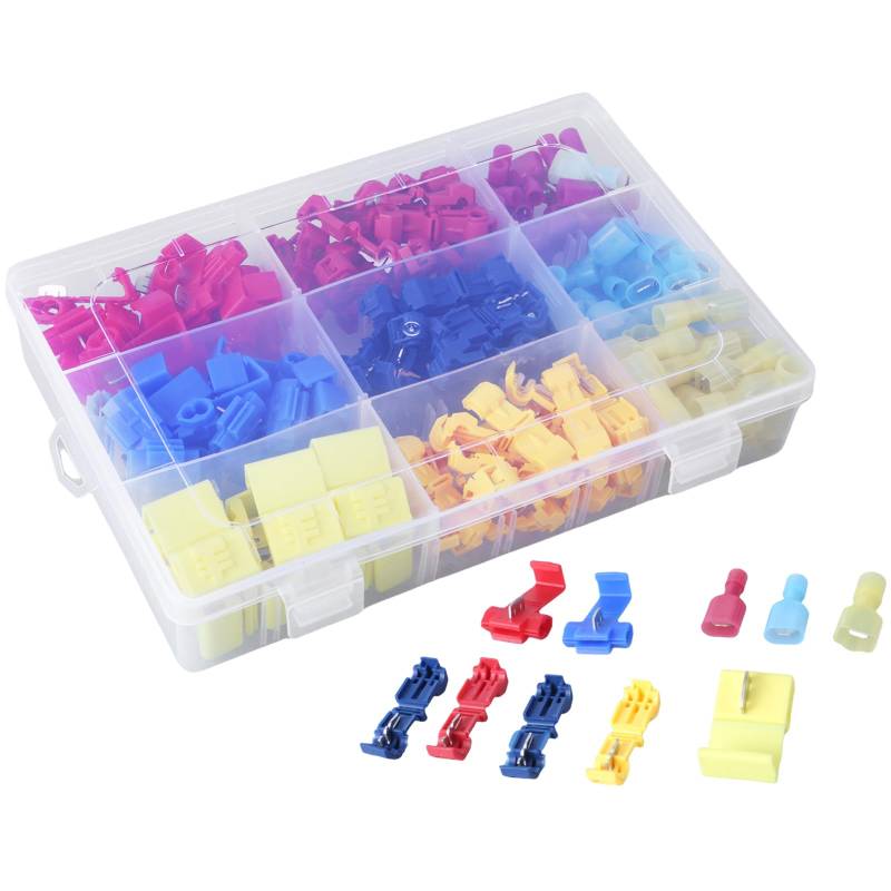 Quick Splices Drahtverbinder-Set, isoliert, T-Wasserhahn, elektrische Crimpklemmen, schnelle Installation, elektrisches T-Hahn-Steckverbinder-Set von X-Institute