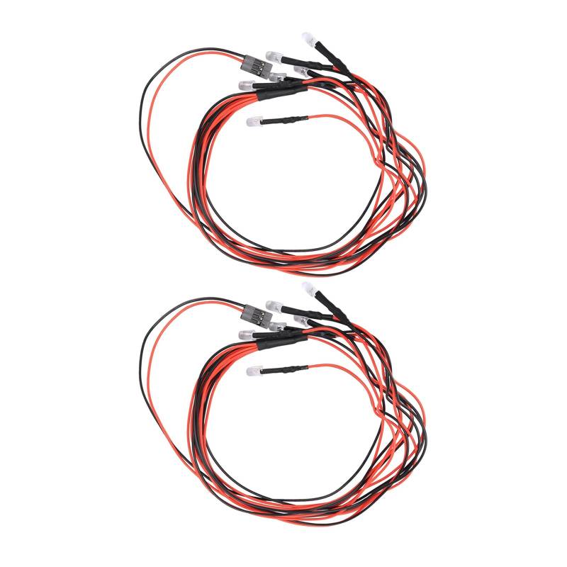 X-Institute Helle LED-Upgrades-Kits für ferngesteuertes Auto, 5 mm, mit 4 weißen und 2 Rötungslichtern von X-Institute