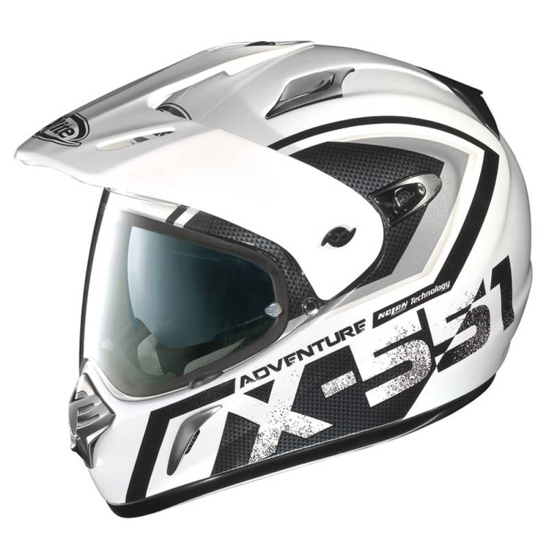 X-Lite X-551 Adventure N-Com - Integralhelm, Farbe Weiss-schwarz-grau, Größe L (59/60) von X-lite