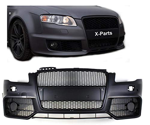 1023187 Frontstoßstange für A4 B7 8E mit Grill schwarz PDC Frontschürze Front Stoßstange mit integriertem Grill im RS4-Design 1023187 Frontstoßstange für A4 B7 8E mit Grill schwarz PDC Frontschürze Front Stoßstange mit integriertem Grill im RS4-Design von X-Parts