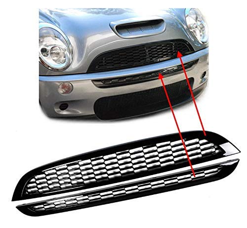 1023190 Kühlergrill für Cooper S One R50 R52 R53 Sportgrill SCHWARZ HOCHGLANZ von X-Parts