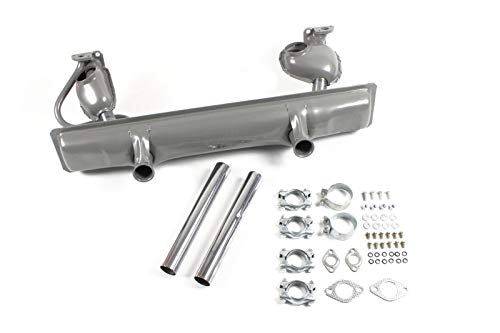 8120000110 Auspuffanlage komplett Auspuff Anbausatz Endrohre Käfer 1200 Karmann Ghia von X-Parts