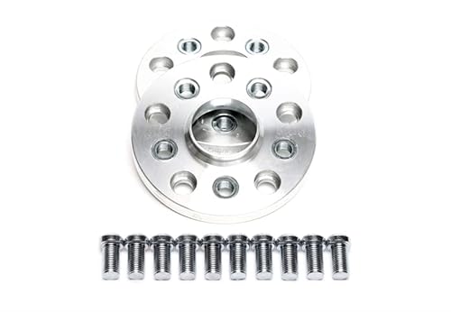 Adapterscheiben Lochkreisadapter aus Hochfestigkeitsaluminium gefertigt inklusive Schrauben zur Befestigung der Adapterscheiben 5x112 auf 5x100 M14 NLB 57,1 mm (15 mm) von X-Parts