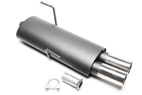 Sportendschalldämpfer Sportauspuff Endschalldämpfer Stahl 2x76mm rund gebördelt mit ABE für 206 Typ 2 - Eintragungsfrei - 1034183 Sportendschalldämpfer Sportauspuff Endschalldämpfer Stahl 2x76mm rund gebördelt mit ABE für 206 Typ 2 - Eintragungsfrei - 1034183 von X-Parts