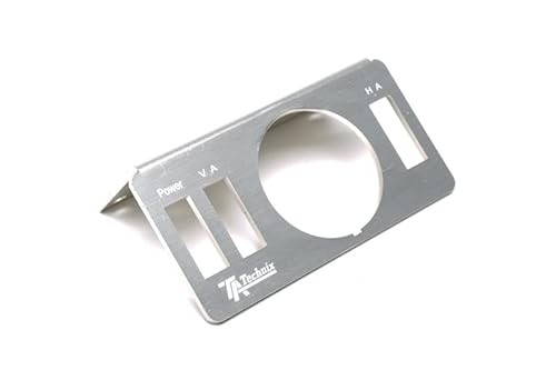 TA Technix VIAIR Air-Ride Luftfahrwerk Druckanzeigen Halter 90° abgewinkelt mit Ø 52mm Rahmen 125 x 65mm ALUMINIUM Flach LF7202 / LF7203 (Alu gebürstet) von X-Parts