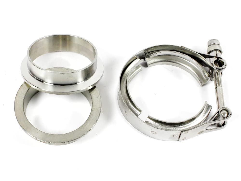 1010629 V-Band Schelle SET mit FLANSCH 63,5 mm 2,5" Turbo Wastegate Auspuff Gr.A Turbolader GT30 GT35 GT28 Garrett T3 T4 16V Edelstahl V2A mit Anschweißringen 2,5" Zoll Turbo VR6 1010629 V-Band Schelle SET mit FLANSCH 63,5 mm 2,5" Turbo Wastegate Auspuff Gr.A Turbolader GT30 GT35 GT28 Garrett T3 T4 16V Edelstahl V2A mit Anschweißringen 2,5" Zoll Turbo VR6 von X-Parts