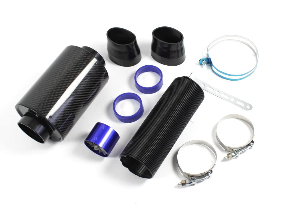 X-Parts Echt Carbon Airbox Intake Kit inkl. Flex Schlauch Silikonverbinder Schlauchklemmen Lufteinlass Turbine und Montagehalter Sportluftfilter universal Set 10100040 X-Parts Echt Carbon Airbox Intake Kit inkl. Flex Schlauch Silikonverbinder Schlauchklemmen Lufteinlass Turbine und Montagehalter Sportluftfilter universal Set 10100040 von X-Parts