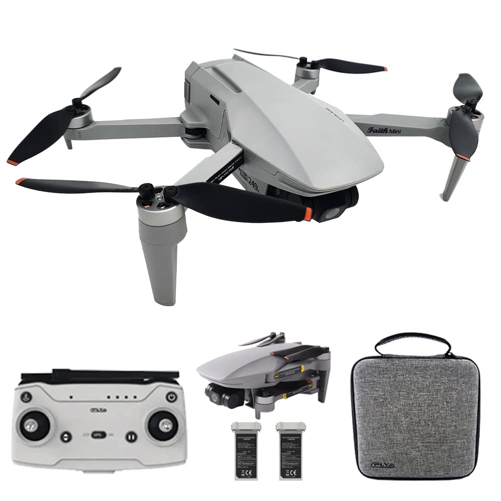 X-Verse Faith2 MINI Drohne mit Kameras 4K HD unter 250g, 3 Achsen Gimbal, RC 3KM, GPS FPV Faltbarer Quadcopter mit Bürstenlosem Motor, 26 Minuten Flugzeit, 2 Batterien von X-Verse
