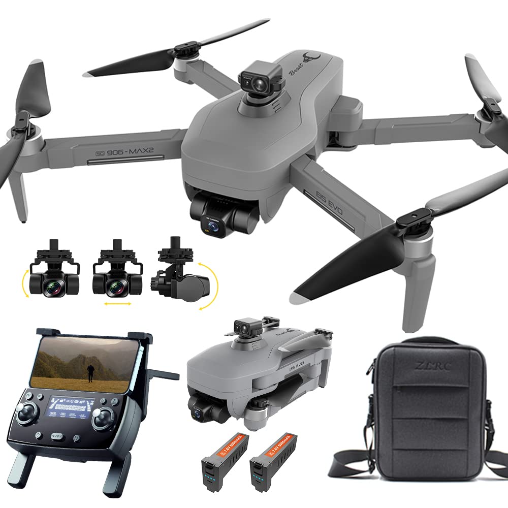 X-Verse ZLL SG906 MAX2 Drohne mit Kamera 4K EIS, 4km RC, 3 Achsen Gimbal, Hindernisvermeidung in 4 Richtungen, GPS 5G FPV RC Quadrocopter mit Bürstenlosem Motor, 2 Batterien von X-Verse