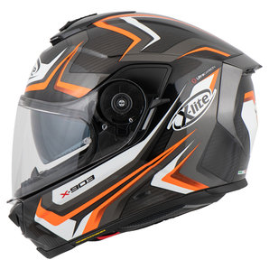 X-lite X-903 Ultra Carbon Warmflash Integralhelm Orange Weiss Anthrazit von X-lite