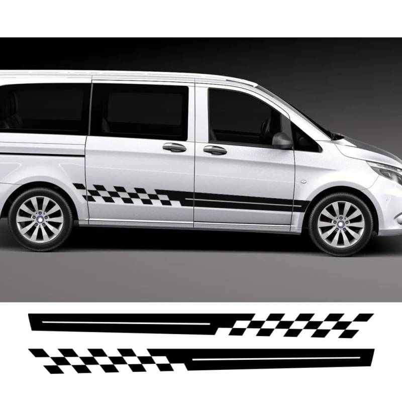 2 STÜCKE Autoseitenaufkleber, Für Sprinter, Für B=ENZ Vito V-Klasse Berlingo, Für FIAT Ducato, Für R=enault Automobiles Tuning Autozubehör von XACCBBA