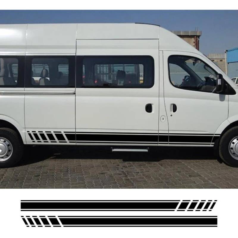 2 STÜCKE Autotür-Seitenaufkleber, Für Maxus V80 Camper Cargo Van Teile Liniengrafiken Streifen Vinyl Aufkleber Tuning Autozubehör von XACCBBA