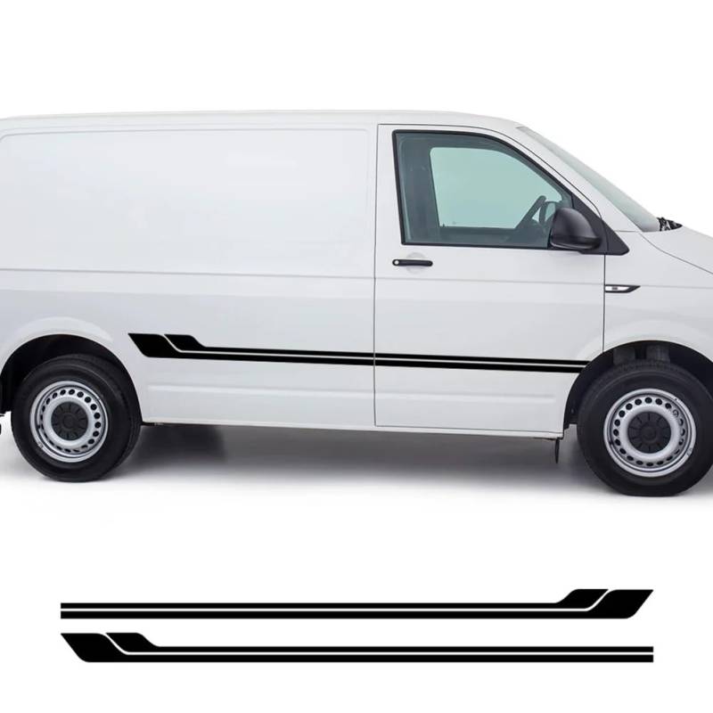 2 STÜCKE Autotür-Seitenaufkleber, Für V=W Transporter T4 T5 T6 Karosseriedekor Grafik Tuning Zubehör Vinylfolie Aufkleber von XACCBBA
