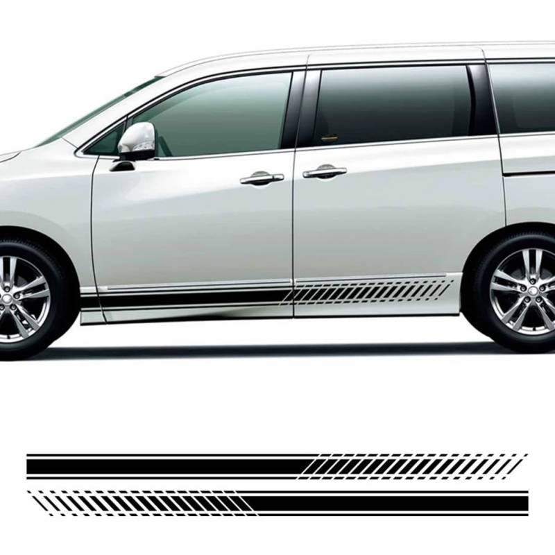 2 STÜCKE Autotüraufkleber, Für Nissan Elgrand E50 E51 E52 2.5 3.5 Teile Camper Van Streifen Grafiken Tuning Zubehör Vinyl Aufkleber von XACCBBA