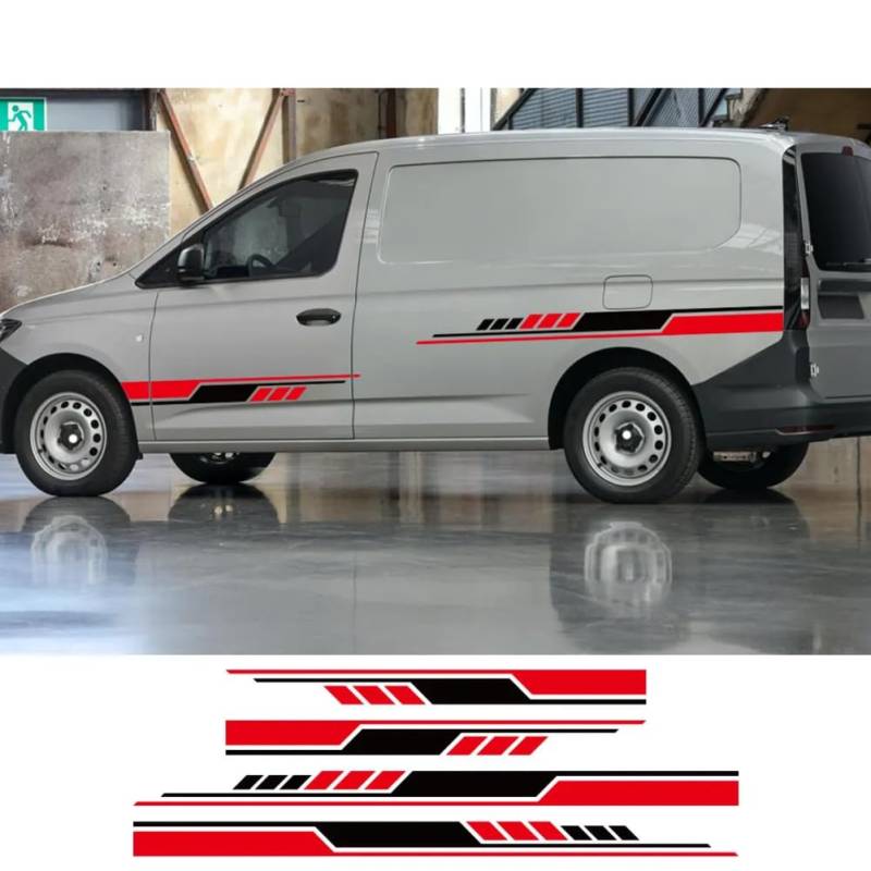 4 STÜCKE Autoaufkleber, Für V=W Caddy MK1 MK2 MK3 MK4 2 3 4 Maxi Kombi Camper Van Grafiken Vinyl Aufkleber Tuning Zubehör von XACCBBA