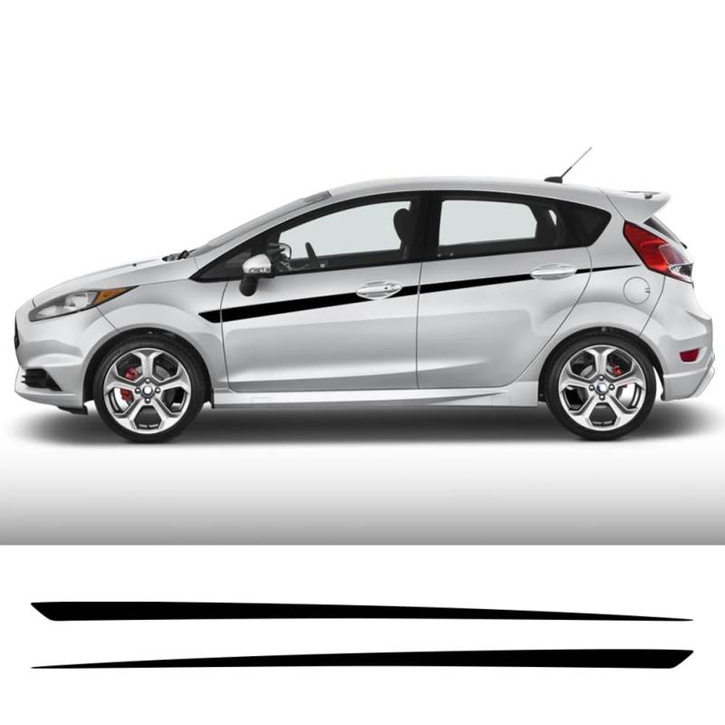 Autoaufkleber, Für Ford Fiesta Autotür-Seitenaufkleber-Kit wasserdichte Vinylfolie PVC-Aufkleber Autodekoratives Autozubehör von XACCBBA