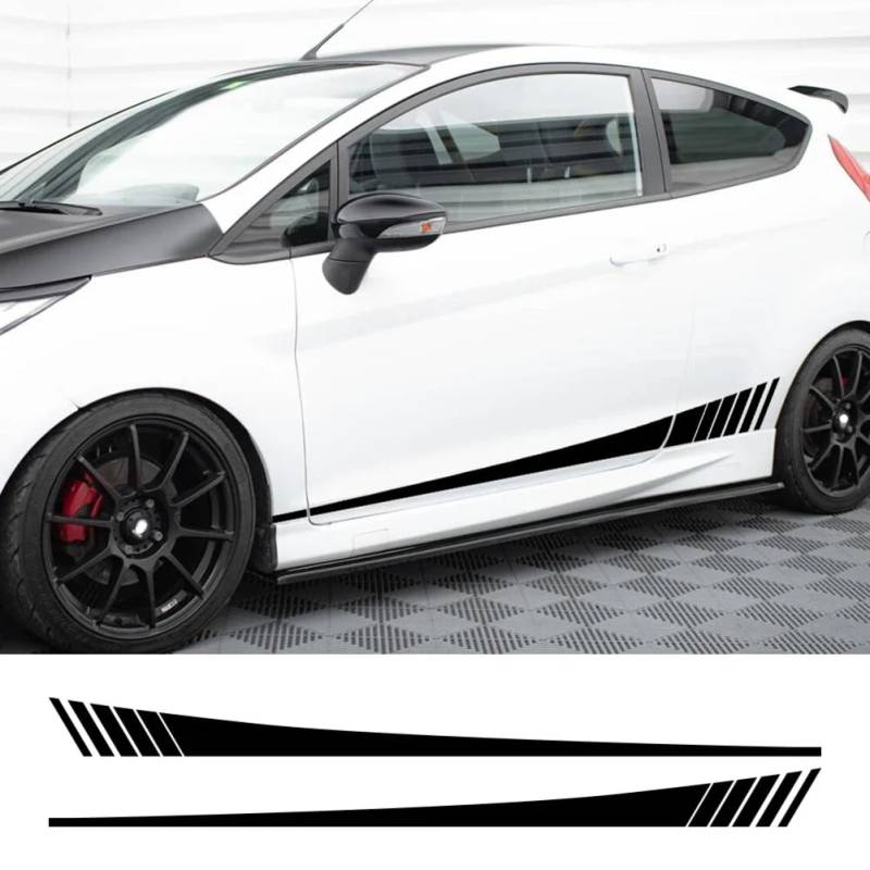 Autoaufkleber, Für Ford Fiesta MK7 Autotürseitensatz PVC-Aufkleber Wasserdichter Vinylfilm Autodekoration Autoaußenzubehör von XACCBBA