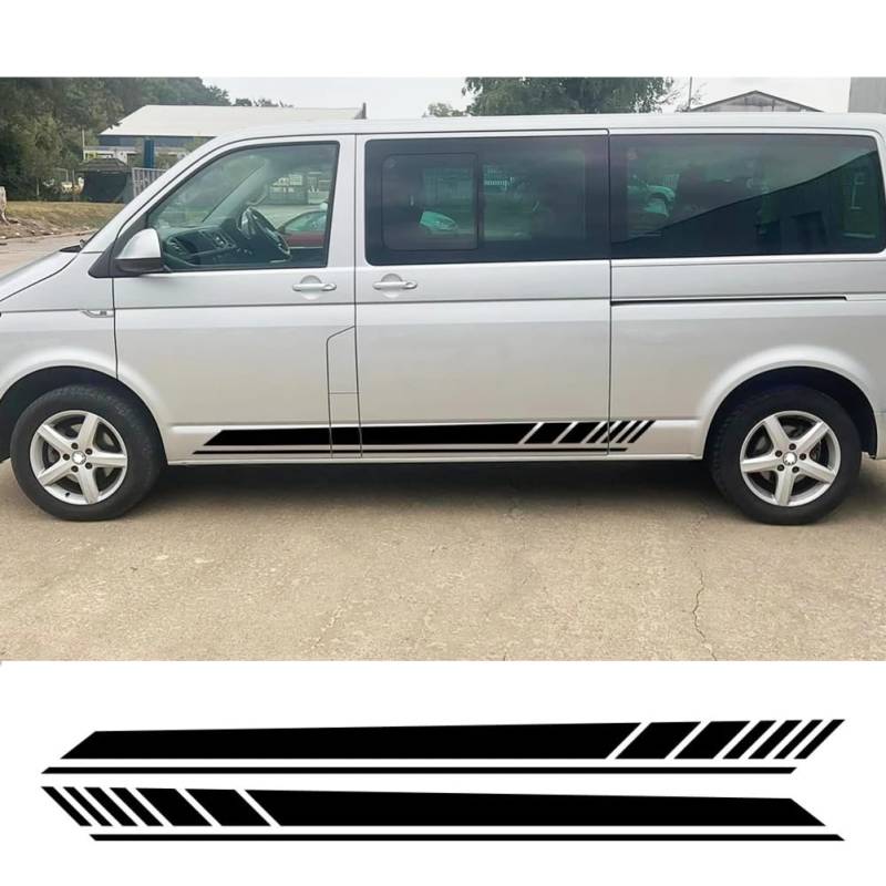 Autoaufkleber, Für V=W Transporter T4 T5 T6 Wohnmobil Lange Streifen Seitengrafiken Vinyl-Aufkleber Auto-Tuning-Zubehör von XACCBBA
